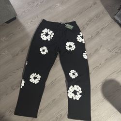 Black Denim Tears Uncuffed Sweats 