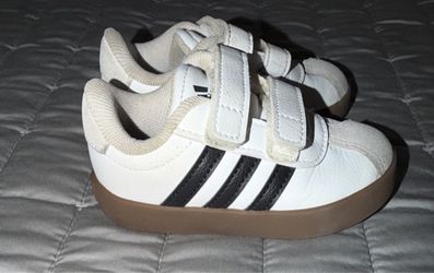 KIDS' TODDLER ADIDAS VL COURT 3.0 HOOK-AND-LOOP CASUAL SHOES size 6