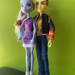 Monster High Doll Abby Bominable and Heath Burns