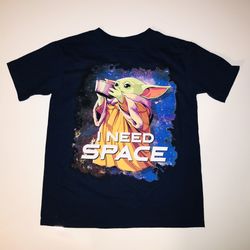 Star Wars T-shirt Boys The Child Yoda Color: Blue Size: S/C/P 6/7 Condition: New.