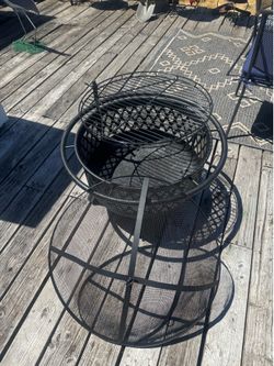 Fire pit with new grill