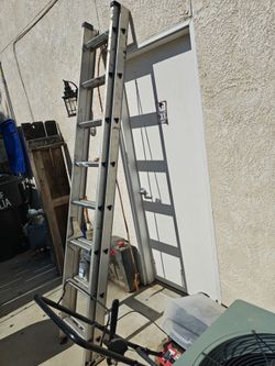 Light weight 16ft extension ladder aluminum 100 FIRM