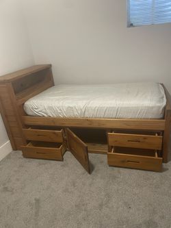Twin storage bed