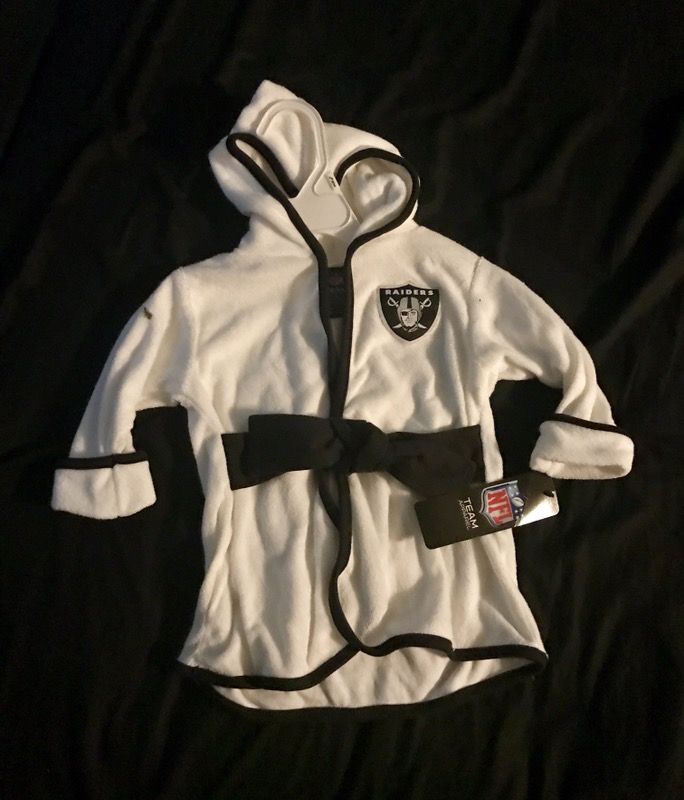 Oakland Raiders baby bathrobe