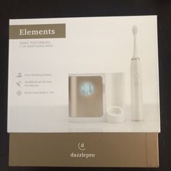 Vanity Planet Elements Ultrasonic Electric Toothbrush - Gold - Advanced Oral Care with UV Sanitizing Charger Base with 3 Replacement Heads - 99.9% Eff