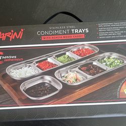 New Stainless Steel Condiment Trays