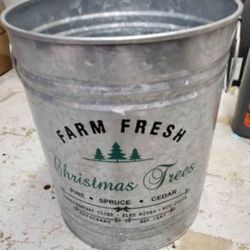 Farm Fresh Metal Bucket