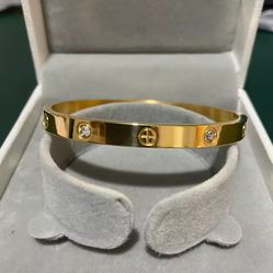 New Design Bracelet Bangle Stainless Steel Gold  Nut Nail