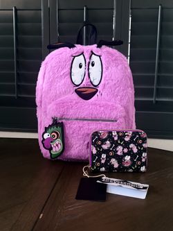 Courage the cowardly dog backpack and wallet