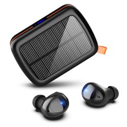 Solar Bluetooth Wireless Earphones 