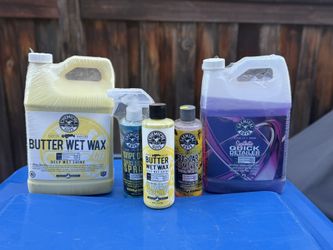 Chemical Guys Lot; Butter Wet Wax, Wipe Out, Bug Remover, Synthetic Quick Detailer 