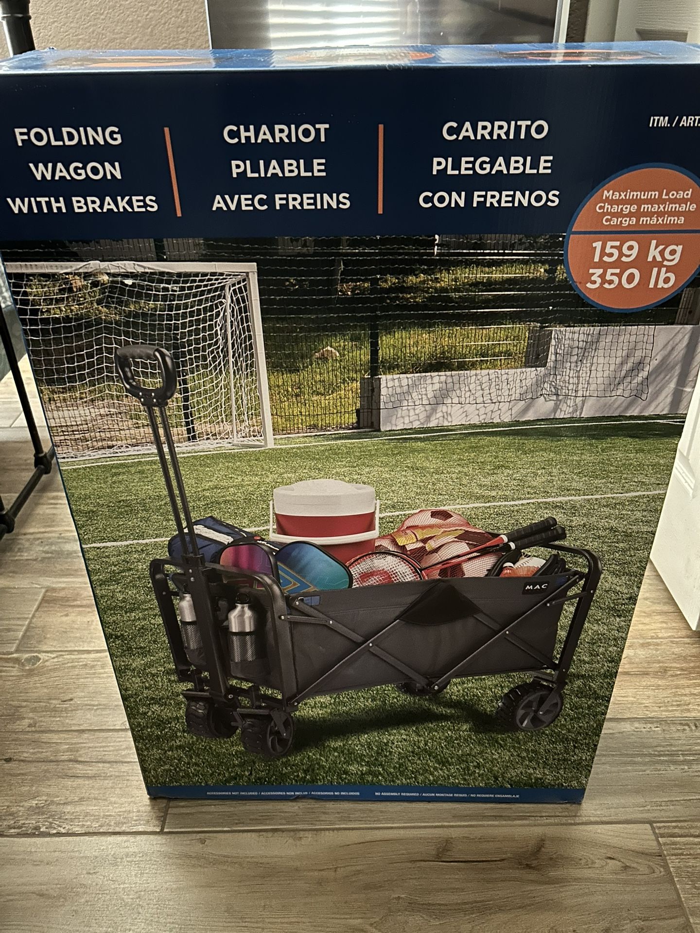 Mac Folding Wagon With Brakes Up To 350 Lbs New In Box