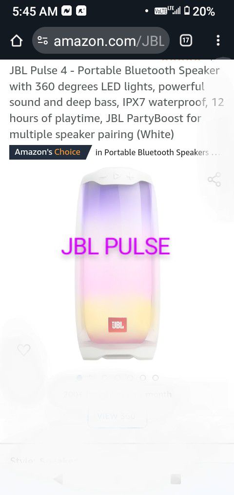 🔊🔊JBL Pulse Bluetooth Speaker 🔊🔊