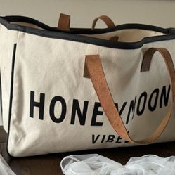 Honeymoon Vibes Canvas Tote 