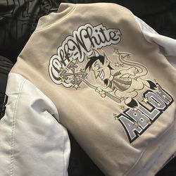 off white varsity jacket