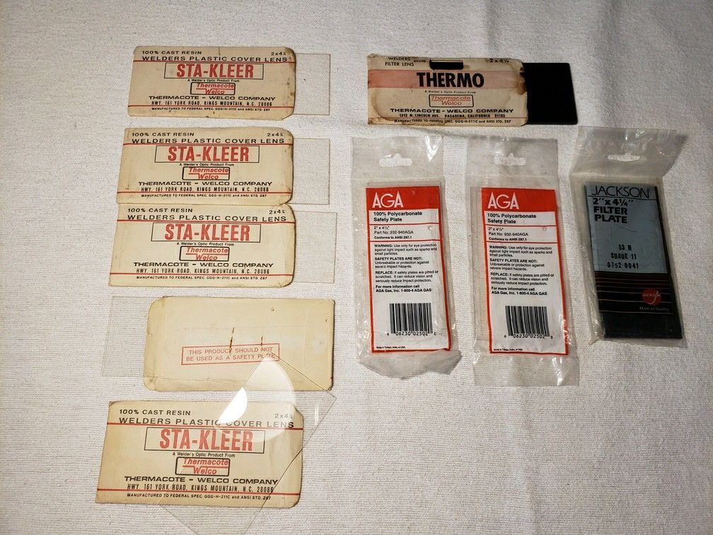 Safety Lens, lot of 9, size 2 x 4-1/4, polycarbonate safety plates