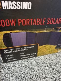 New 300 Watt Portable Solar Panel Camping Rv Tent Massimo Anker Bluetti Trailer Backup Power Ecoflow Anker