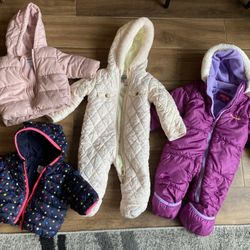 Baby Girl Winter Jackets&Snow Suits 3-12m