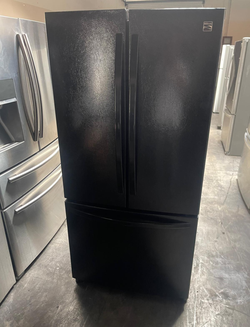 Kenmore 3‑Door Refrigerator, Black – Clean inside, Ready to go