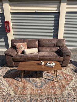 NEED GONE TODAY MOVING Brown Microfiber Two-Seat Sofa