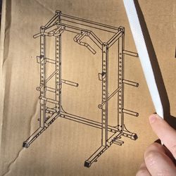 BodyPower (PBC5380) Deluxe Power Rack Cage System for Home Fitness Dip Bar Pull Up Squat Rack