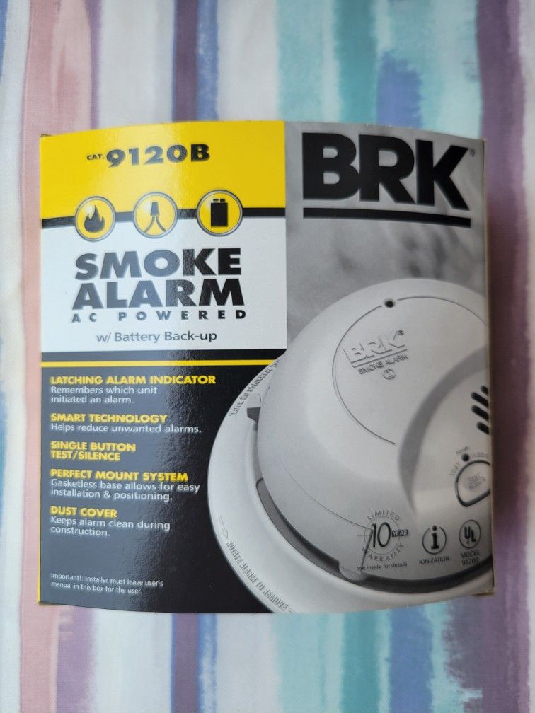 BRK - 9120B-12ST - Hard-Wired w/Battery Back-up Ionization Smoke/Fire Detector