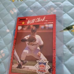 Will Clark Variation '90 Donruss No Dot  Behind Inc Baseball Cards 