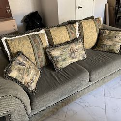 2 Couches In Good Condition With Pillows Included