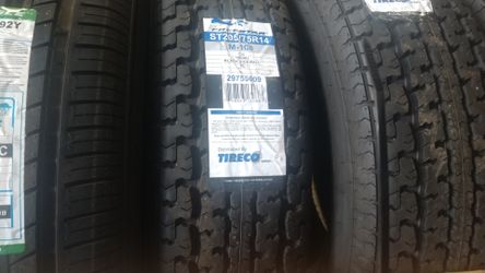 ST205-75-14 6ply new trailer tires