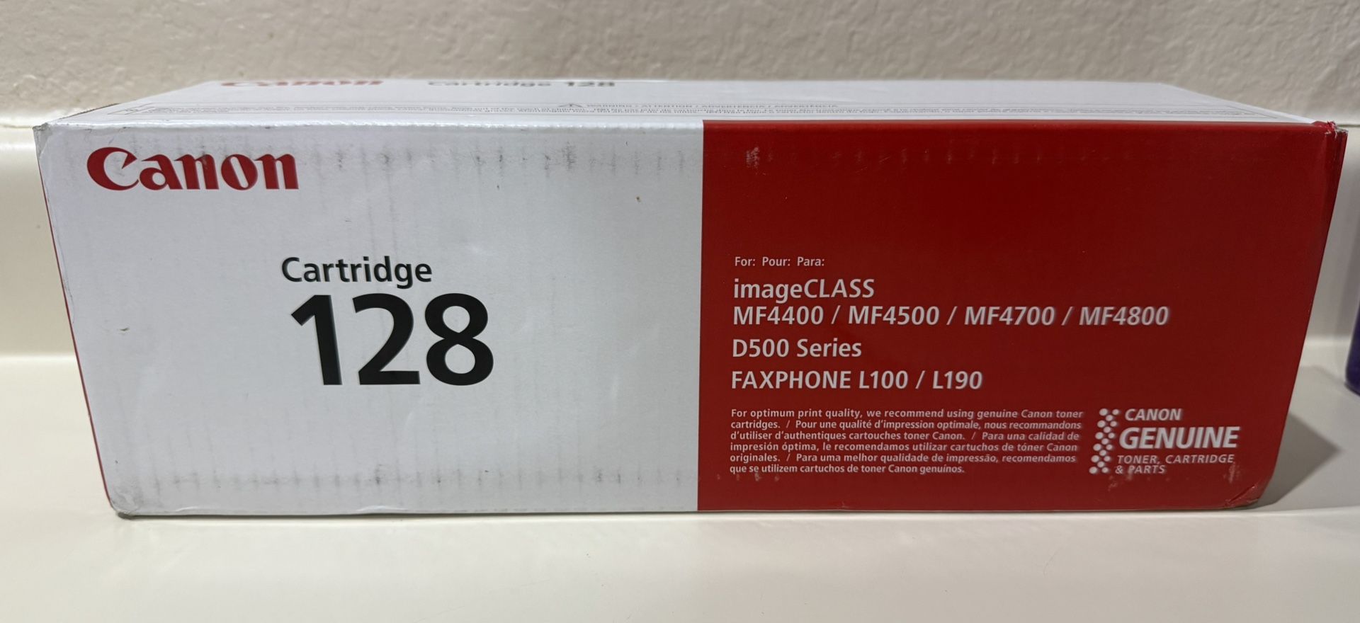 Canon 128 Black Toner Cartridge imageCLASS Genuine Original OEM - New Sealed Box