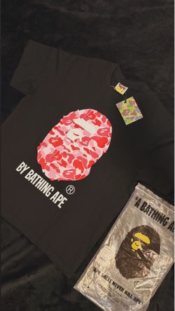 BAPE By Bathing Ape Tee – Black/Pink Camo Ape Head 🔥