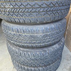 LT 225/75R16 M+S 115/112R tires with very low mileage, in excellent condition. 6 tires total (4+2)