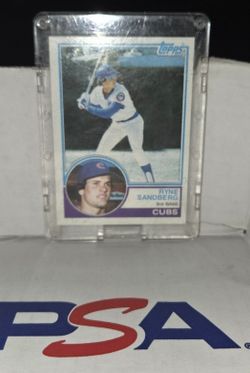 Authenticity Guarantee
1983 Ryne Sandberg O-Pee-Chee Rookie RC #83 PSA 9(OC) MINT RARE! Chicago Cubs