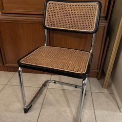 Chair- Cane/ Wood/ Chrome 