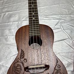 Luna Tattoo Concert Ukulele – Mahogany