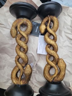 Martha Stewart Snake Candle Holders Set of Two