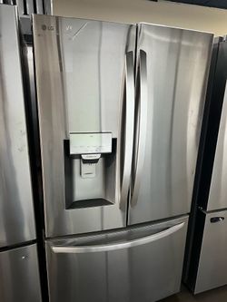 OPEN BOX LG FRENCH STYLE STAINLESS STEEL REFRIGERATOR STANDARD SIZE