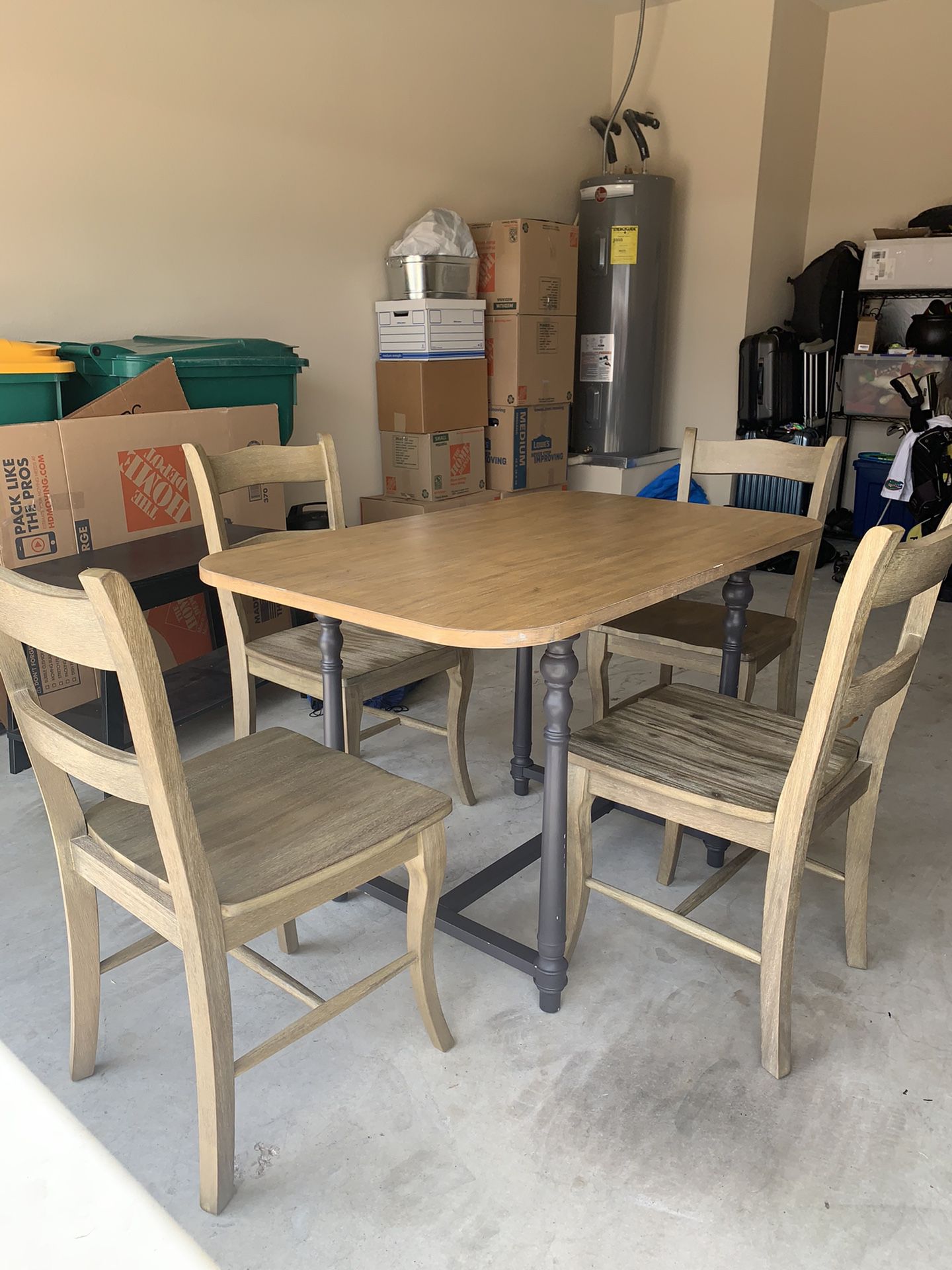 Gently used driftwood table and chairs