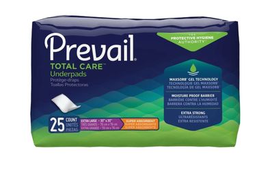 Puppy Pads - Prevail Total Care Underpad, Heavy Absorbency, 30x 30 Inch (25 Count)