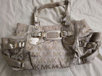 Michael Kors Vintage Monogram Shoulder Bag Gold Purse