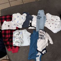 Baby Boy Clothes Size 3/6 Months And 3 Tops Size 0-3 Months