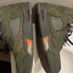 Jordan 5s Green And Orange 