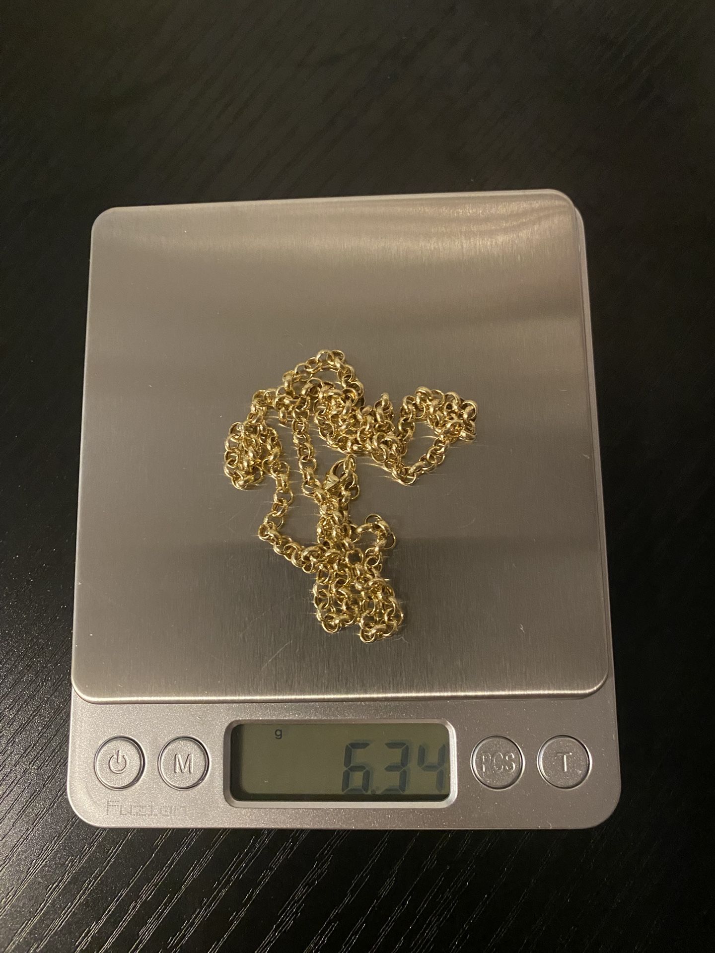 ✨ 18k Real Gold Rolo Chain – 20” (6.34g) ✨