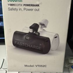 VEEKTOMX Small Portable Charger TYPE-C Fast Charging Power Bank Mini 5000mAh PD Battery Pack