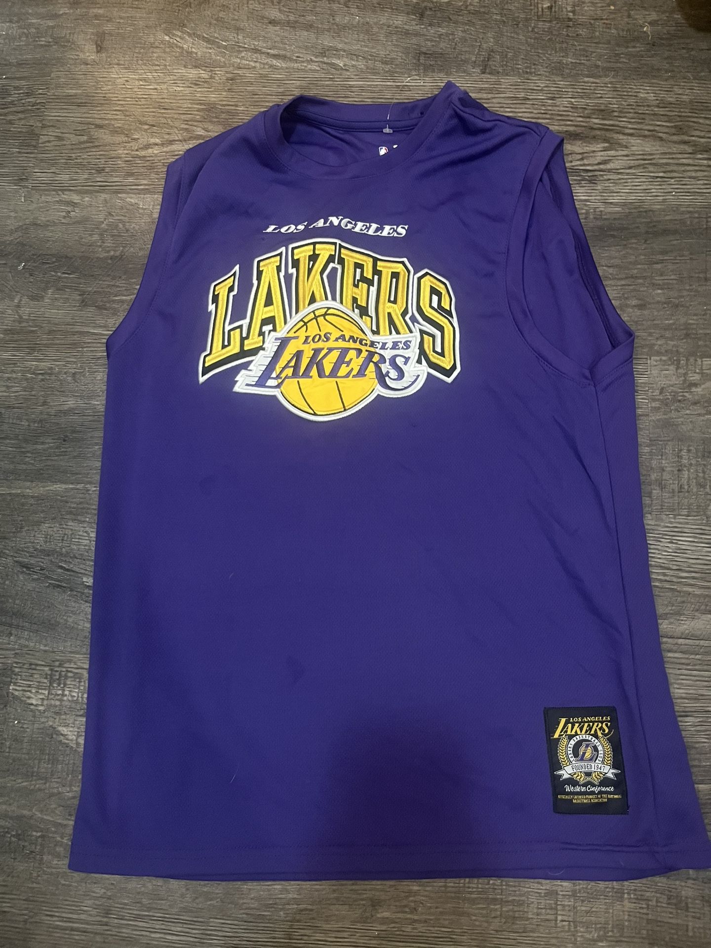 Official Los Angeles Lakers Sleeveless Training Jersey – Purple/Gold”