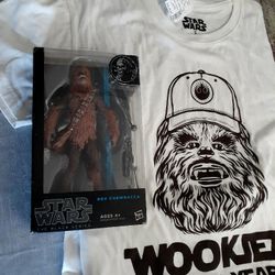 Chewbacca Shirt And 8in Figure NEW