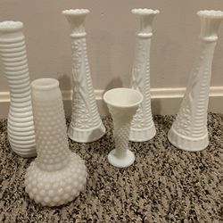 Milk Glass Vases