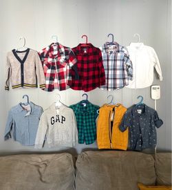 Boys Size 3T Long Sleeve Shirt Lot of 10