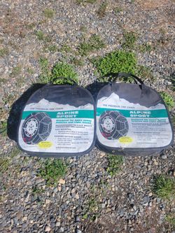 Alpine Sport Premium Tire Chains – 2 Sets of 2
