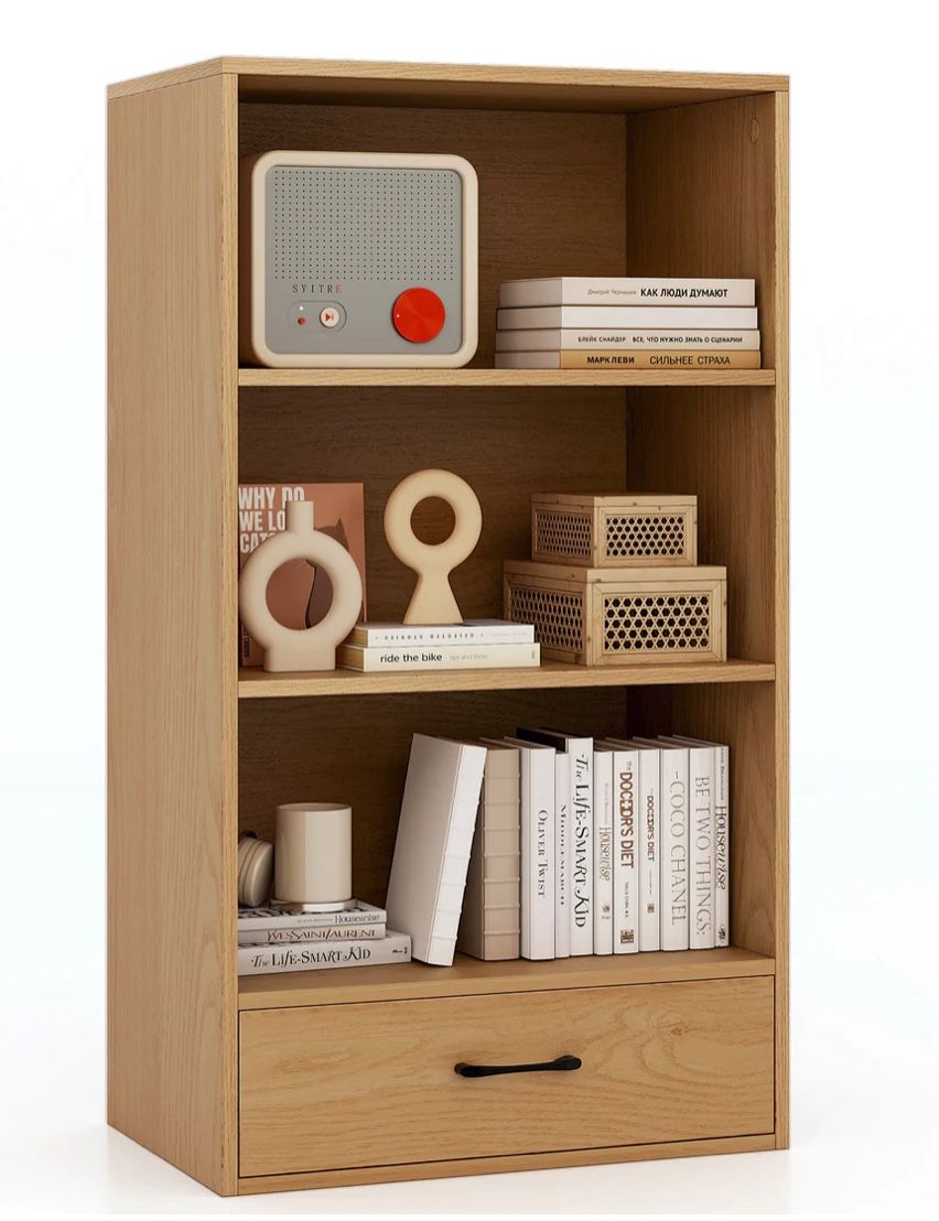 3-Tier Bookcase with Drawer (unopened box)